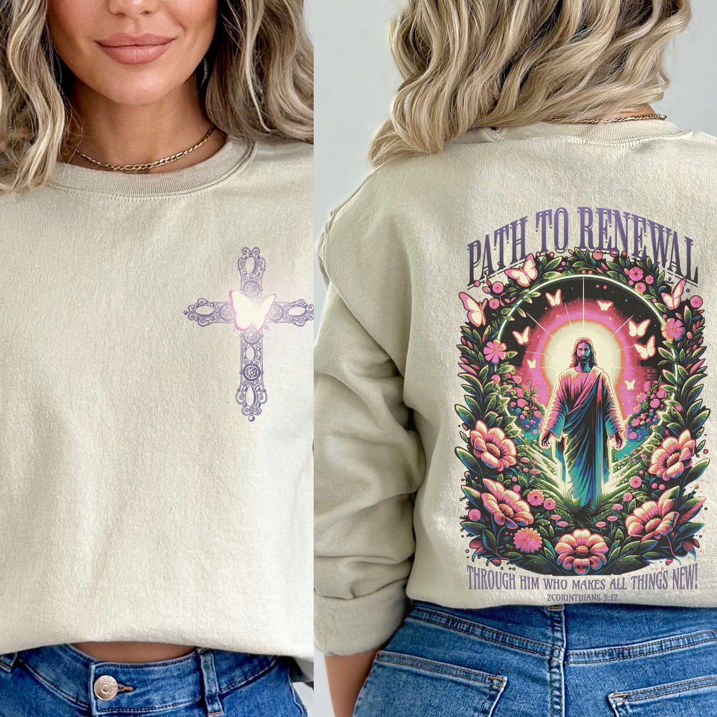 Jesus Crewneck Sweatshirt, Jesus Hoodie, Christian Merch, Bible Verse Sweatshirt, Trendy Christian, boho christian sweatshirt, church hoodie