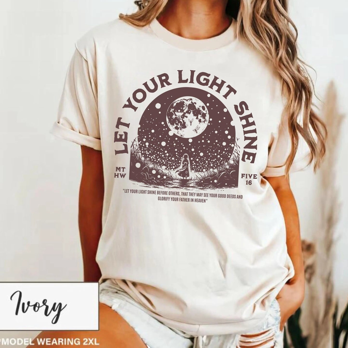 Christian Comfort Colors Shirt, Bible Verse Shirt, Faith Shirt, Christian gift, Comfort Colors® Religious Shirt, Let your light shine Shirt
