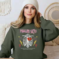 Psalm 147 Sweatshirt, Bible Verse Sweatshirt, Religious Sweatshirt, Trendy Christian shirt, Jesus Love Sweatshirt, Faith Based Sweatshirt