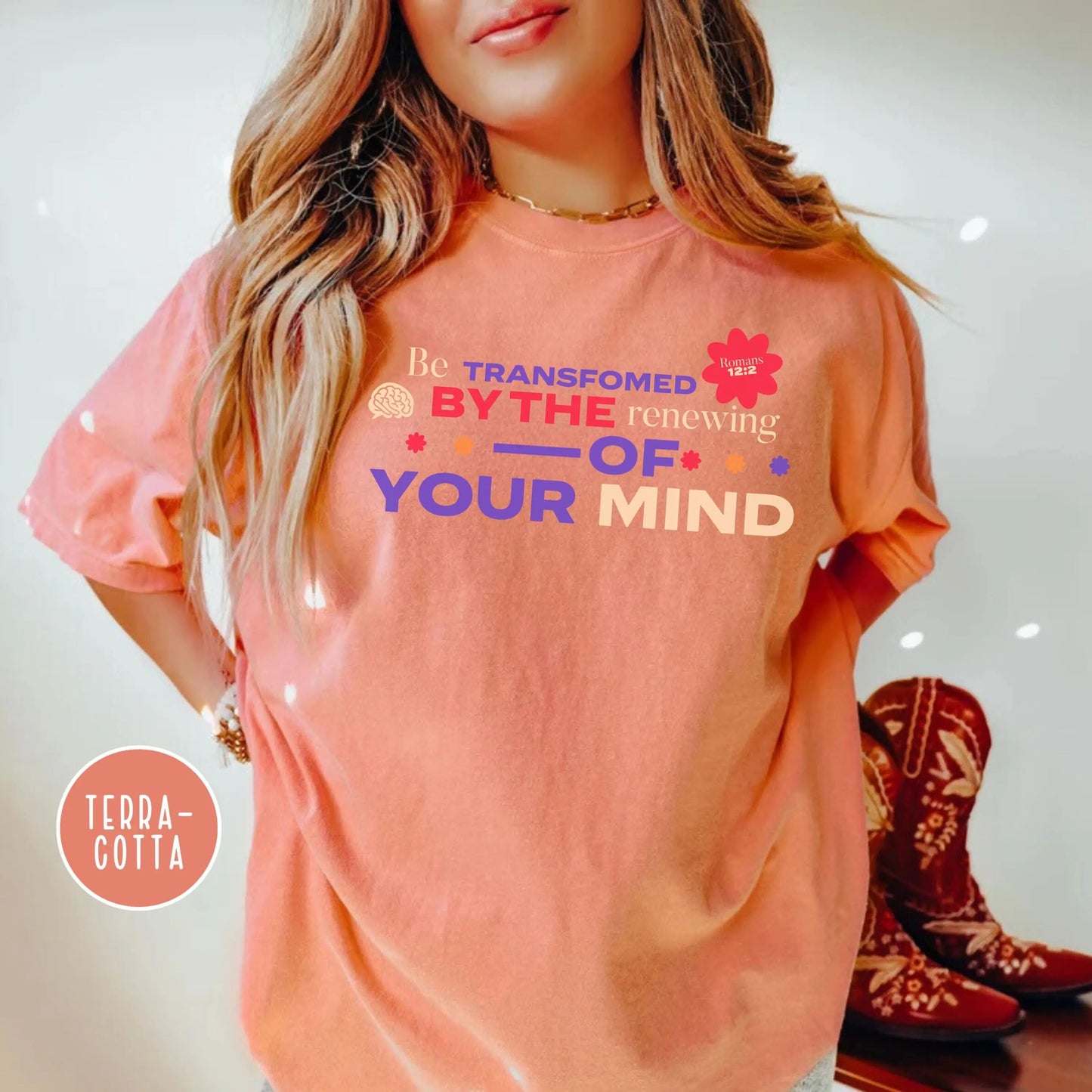 Romans 12:2 T-shirt, christian comfort colors shirt, Jesus Apparel, Religious Clothing, Bible Verse Gifts, Jesus graphic tee, Faith T-shirt