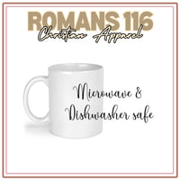 Faithful Living Religious Accent Coffee Mug, Christian Gift, Inspirational Prayer Cup, Religious Kitchen Decor, Pray Without Ceasing Mug,