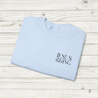 Jesus is King Embroidered Sweatshirt: Christian Faith Apparel