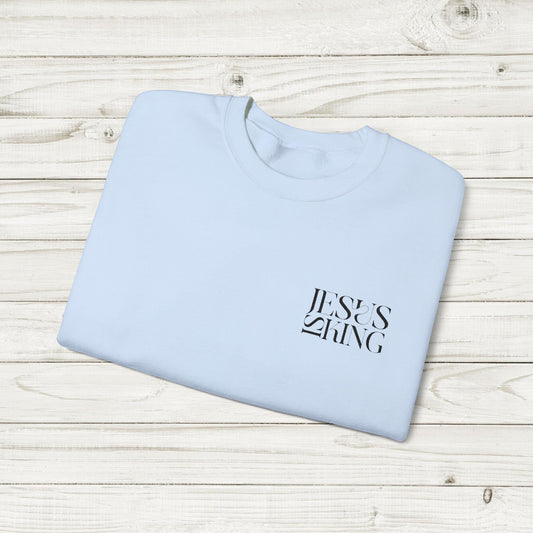 Jesus is King Embroidered Sweatshirt: Christian Faith Apparel