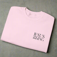 Jesus is King Embroidered Sweatshirt: Christian Faith Apparel