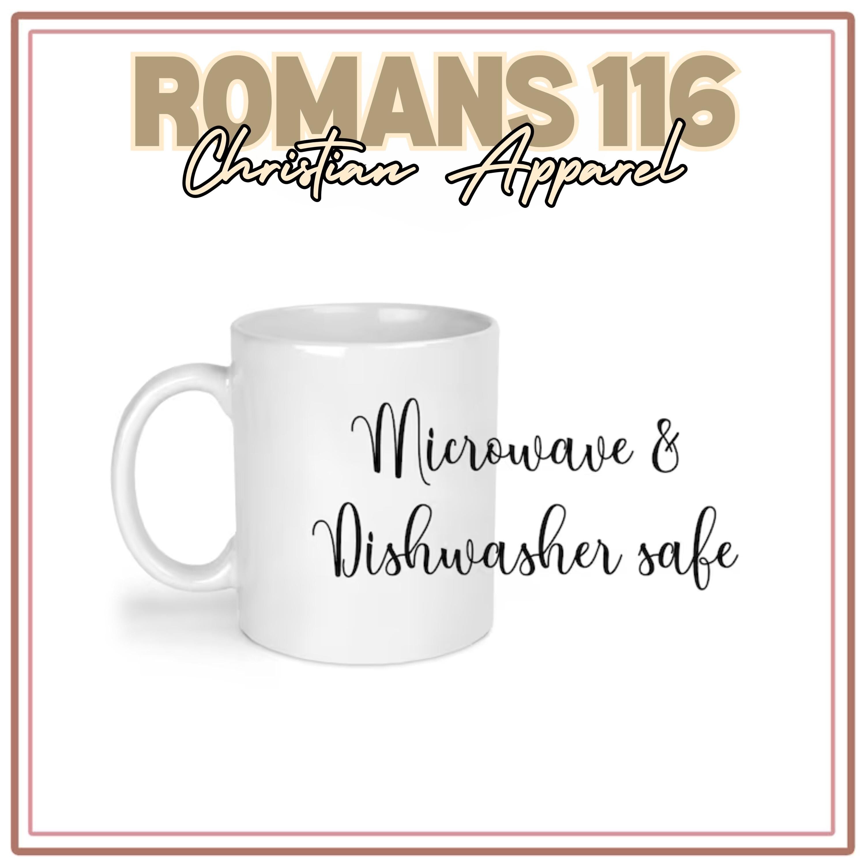 Women's Bible Verse Mug, Coquette Pink Bow Bible Verse Coffee Cup, Christian Gift, God Encouragement Present, Religious quote Cup, Faith Mug