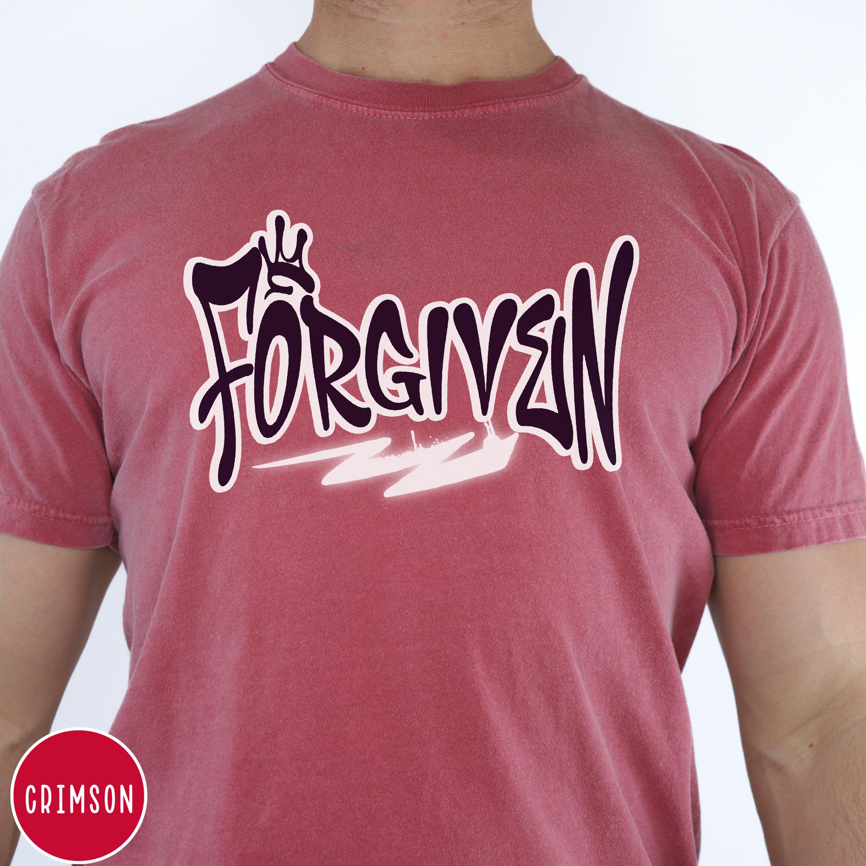 Forgiven Men's Christian T-Shirt, Mens Christian clothing, Christian Boyfriend gift, Godly Dad gift, Worship leader shirt, Christian Apparel