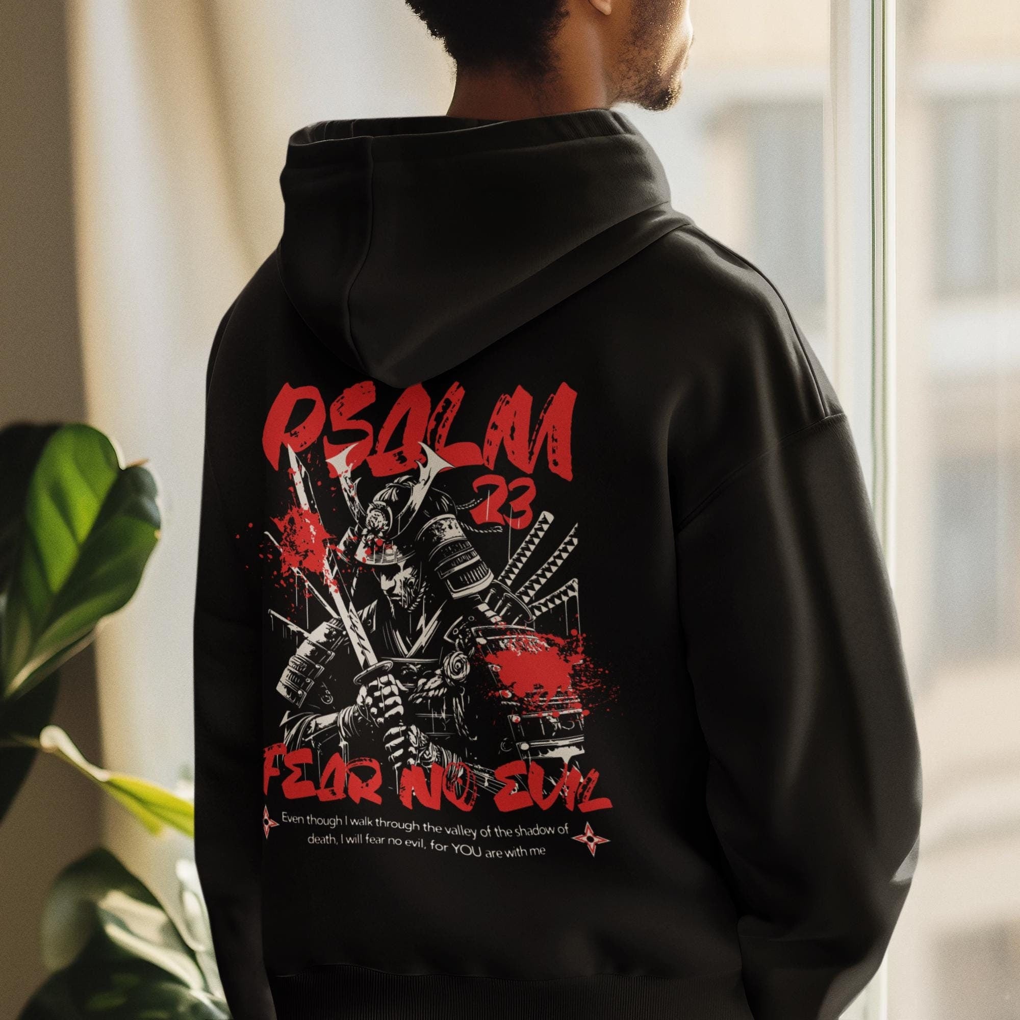 Christian Samurai Mens Hoodie, Mens Heavy Blend Sweatshirt, Religious Samurai Jacket, Christian Clothing, Samurai Gift