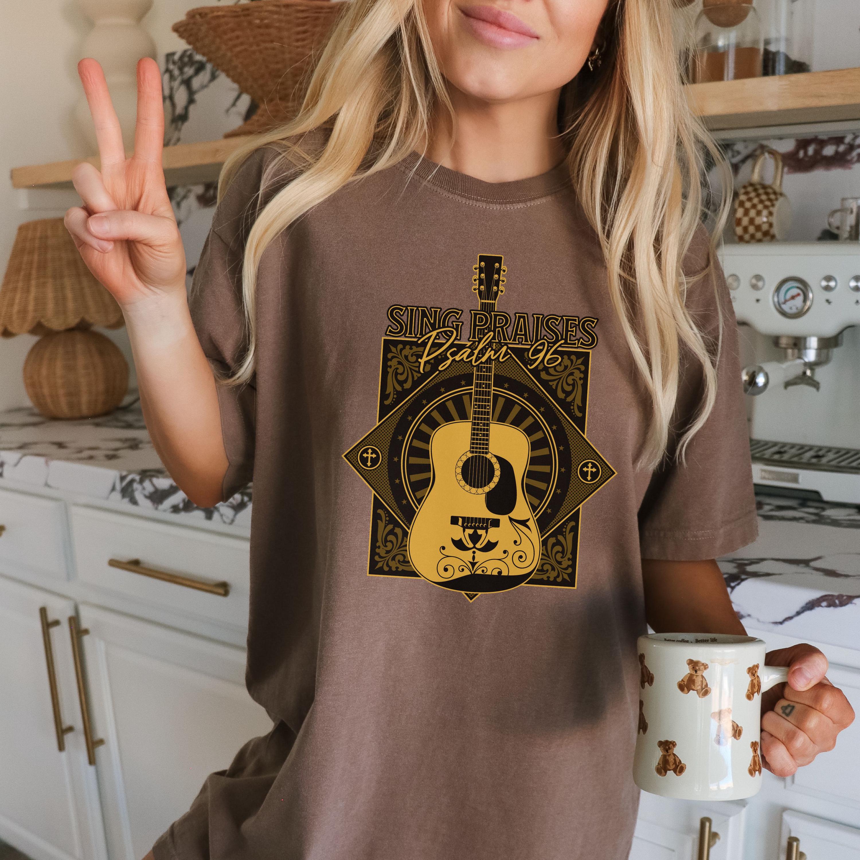Christian country shirt, Sing Praises Psalm 96 shirt, Boho Christian Shirt, Christian Music Lover Gift, Western Christian Apparel