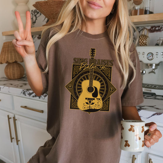 Christian country shirt, Sing Praises Psalm 96 shirt, Boho Christian Shirt, Christian Music Lover Gift, Western Christian Apparel