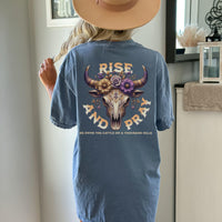 Christian Country shirt, Boho Cow Skull Shirt, Western Graphic Tee, Bull Skull Shirt, Cowgirl Tshirt, Country Shirt, Cowgirl tee, Small town