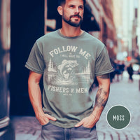 Christian Dad Shirt, Matt 4 19 Shirt, Yeshua Shirt, Jesus is King Merch, The Way the Truth the Life, Jesus Shirt, Mens Christian t shirt