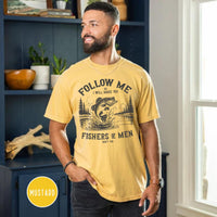 Christian Dad Shirt, Matt 4 19 Shirt, Yeshua Shirt, Jesus is King Merch, The Way the Truth the Life, Jesus Shirt, Mens Christian t shirt