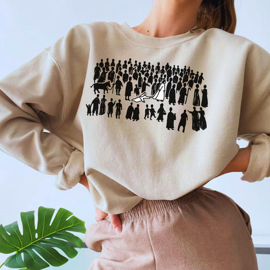 Woman Touches Jesus Sweatshirt, Bible Verse sweatshirt, church mom gift, christian Sweatshirt, Faith Shirt, Women Christian Gifts, Jesus tee