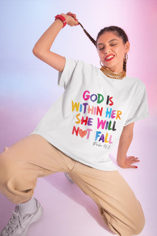 God Is Within Her Comfort Colors T-Shirt, Bible Verse Tee, Unisex Garment-Dyed Shirt, Religious Graphic Top, Inspirational Apparel