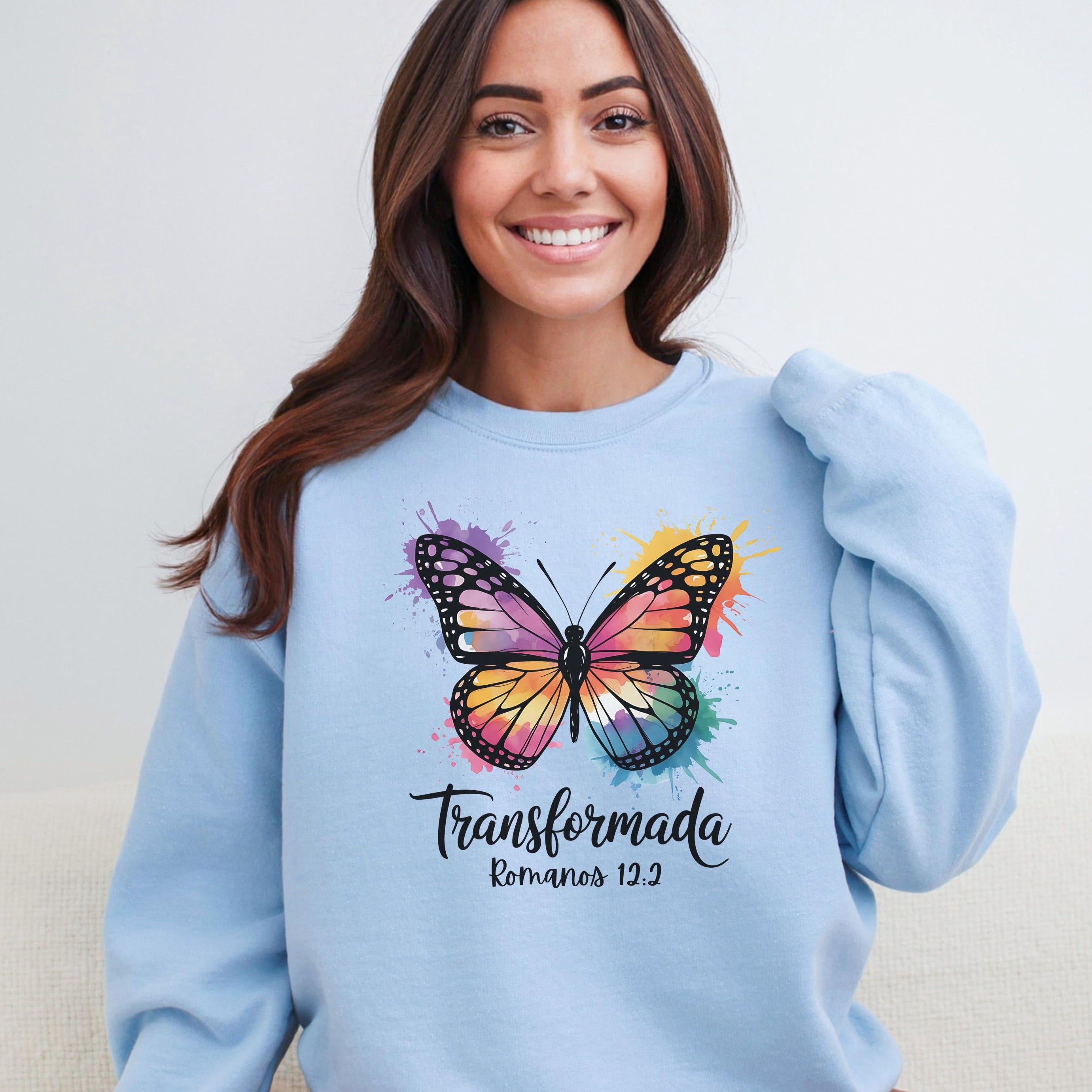 Christian Women Sweatshirt, Bible Verse Crewneck, Unisex Religious Pullover, Spanish Quote Jumper, Inspirational Christian Apparels