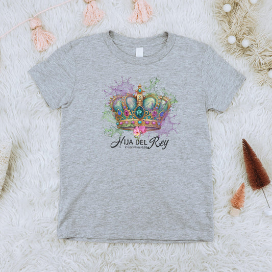 Hija del Rey shirt, spanish christian tee, gift for spanish person, Spanish Shirt Christian, Bible T-shirts, Religious Spanish T-shirt Gift