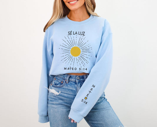 Se la luz Sweatshirt, Religious Spanish Women's shirt Gift, Christian Shirt in Spanish, Frases Religiosas Shirt, Spanish Shirt for Christian