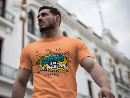 Jesus es mi Superhéroe T-shirt, Spanish Christian shirt, latino shirt Christian, Spanish Bible Verse Shirt, camisa para Hombre Cristiano