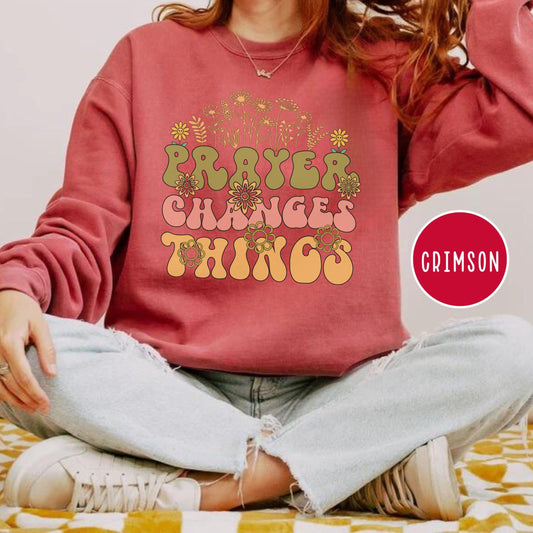Prayer Faith Sweatshirt, Inspirational Christian Sweatshirt, Womens Religious Gift, Comfortable Faith Pullover, Trendy Christian Clothing