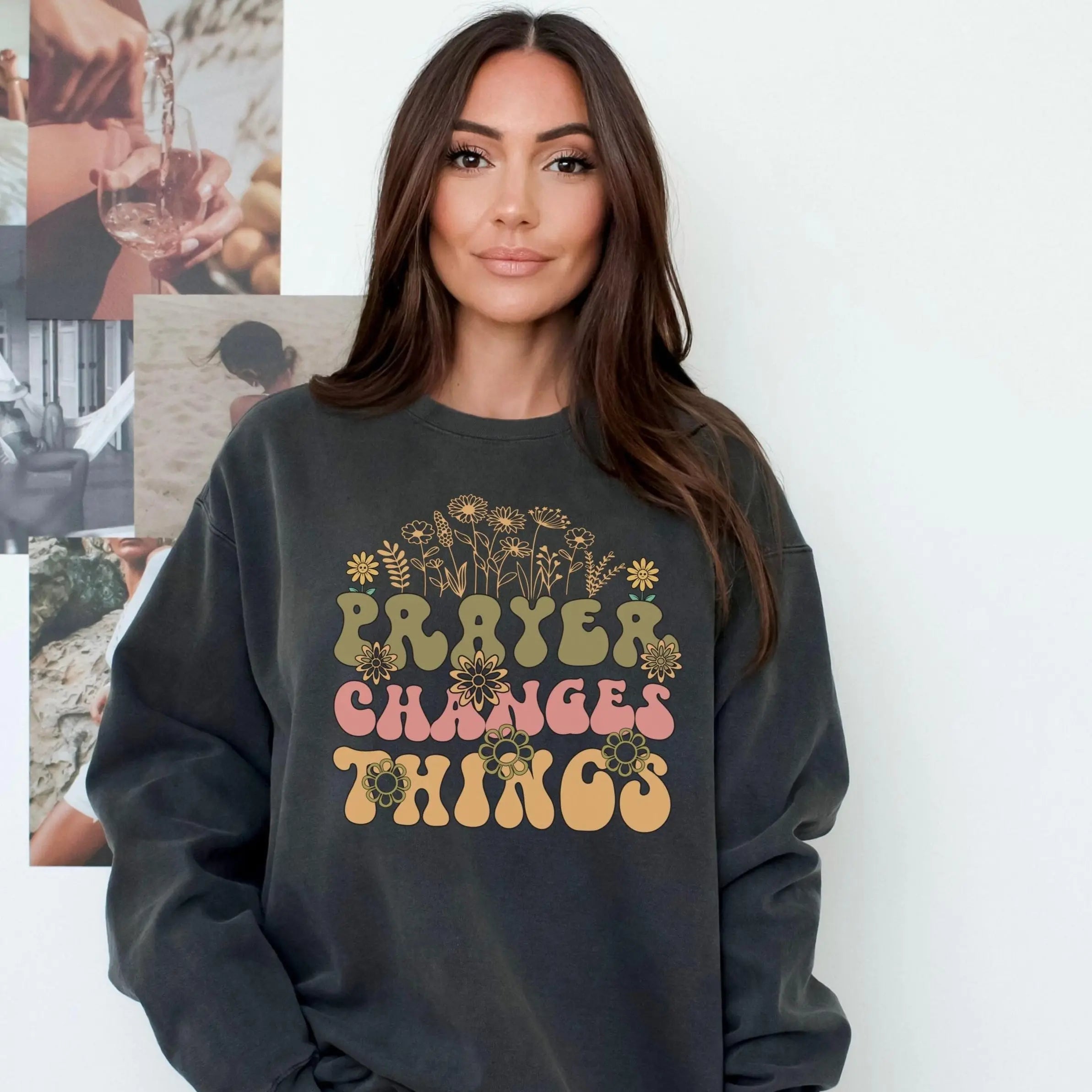 Prayer Faith Sweatshirt, Inspirational Christian Sweatshirt, Womens Religious Gift, Comfortable Faith Pullover, Trendy Christian Clothing