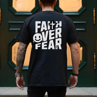 Faith Over Fear T-shirt, Christian street wear, Men's Religious gear, Cool christian merch, Trendy Men's Christian Apparel, Graffiti Art Tee