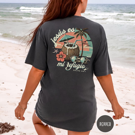 Spanish Christian Vacation T-Shirt, Playera Cristiana, christian shirts for women in spanish, Spanish christian gifts, spanish faith tee