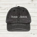 Embroidered Christian hat, Team Jesus Apparel, Vintage Team Jesus Cap, Faith-Based Hat, Christian Apparel, Gift for Believers, Christian cap
