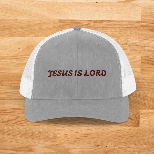 Embroidered Jesus is Lord Snapback Trucker Cap, Religious Christian Hat, Faith Apparel, Custom Baseball Cap, Religious Gift