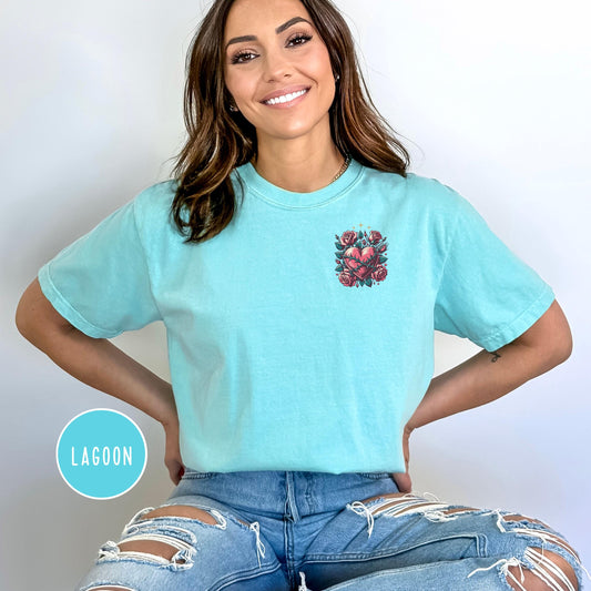 My Grace is Sufficient Spanish Bible Verse Christian T-shirt, Jesus tee, Latin Christian shirt, Hispanic Catholic Clothing, Sagrado Corazon