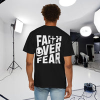 Faith Over Fear T-shirt, Christian street wear, Men's Religious gear, Cool christian merch, Trendy Men's Christian Apparel, Graffiti Art Tee