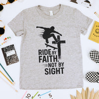 Skateboarding Faith Tee - Youth Short Sleeve T-shirt, Cool Graphic Tee for Kids, Skatewear for Teens, Perfect Gift for Young Skaters