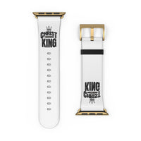 Christ is King Leather Watch Band - Religious Christian Gift, Bible Verse Wrist Strap, Cross Symbol Fit, Prayer Time Accessory, Easter