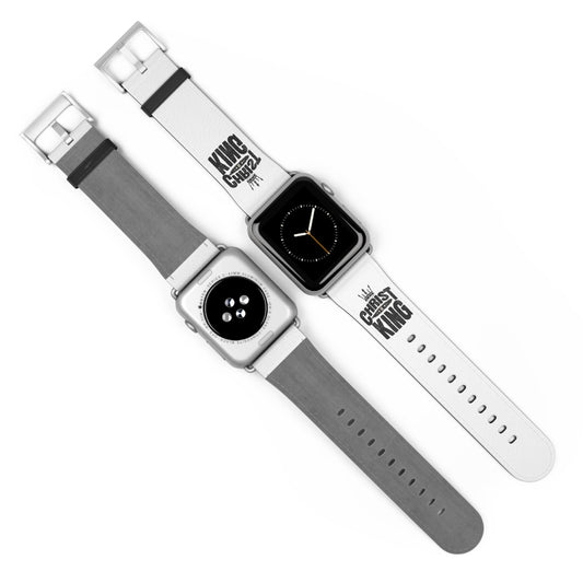 Christ is King Leather Watch Band - Religious Christian Gift, Bible Verse Wrist Strap, Cross Symbol Fit, Prayer Time Accessory, Easter