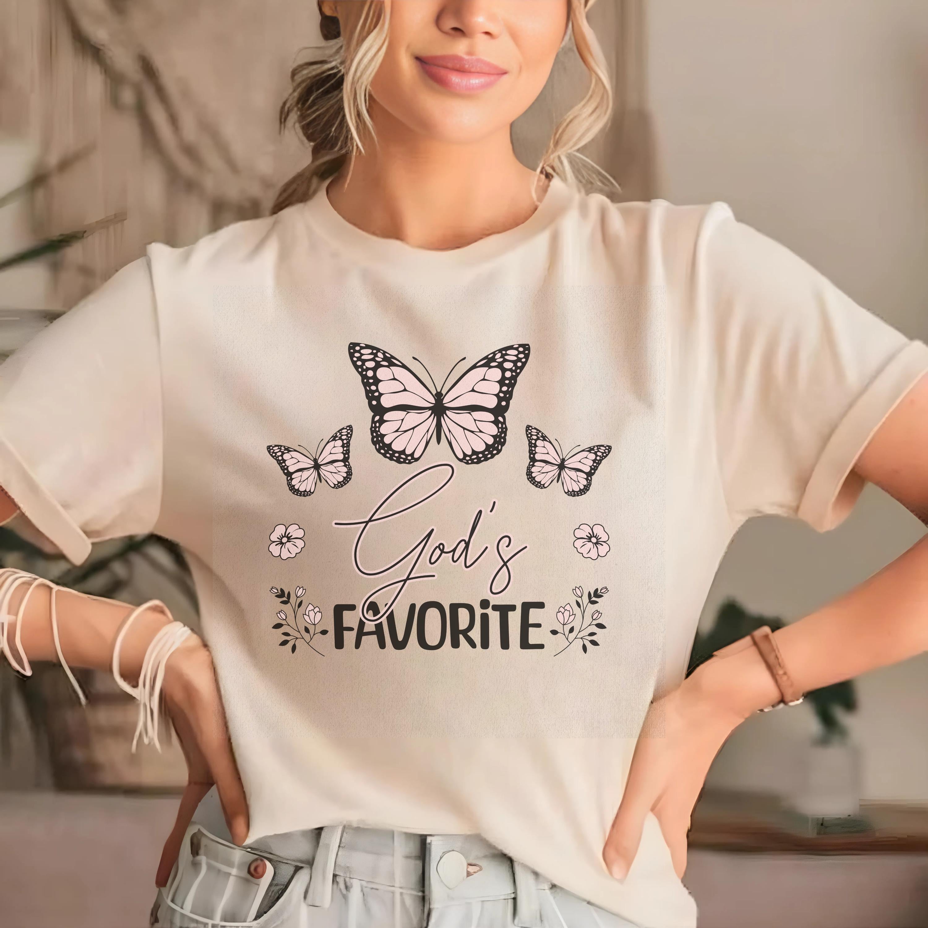 God's Favorite Tshirt, Godly Woman Shirt, Daughter of God Shirt, Trendy Religious Graphic Tee, Women's Christian Apparel, Godly Gift for Her