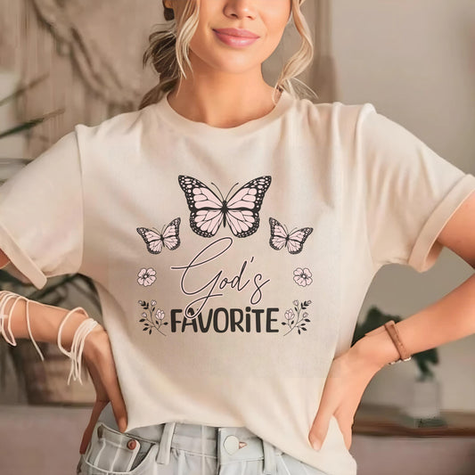 God's Favorite Tshirt, Godly Woman Shirt, Daughter of God Shirt, Trendy Religious Graphic Tee, Women's Christian Apparel, Godly Gift for Her