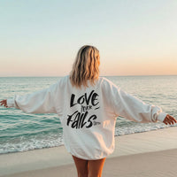 Love Never Fails Comfort Colors Sweatshirt, Bible Verse Apparel, Christian Long Sleeve, Christian gift, Bible Verse Shirt, Jesus sweatshirt