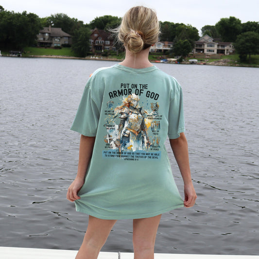 Armor of God Comfort Colors® Bible Verse Shirt, Cute Christian Shirt For Women, Jesus t-shirt, Christian Gift for woman, Young christian tee