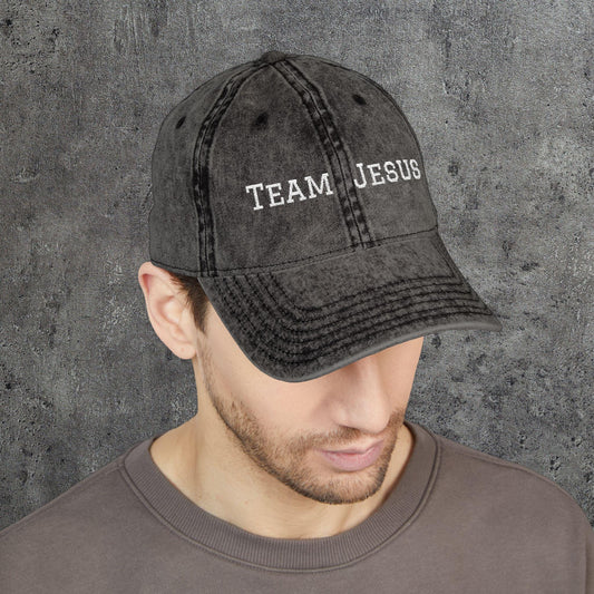 Embroidered Christian hat, Team Jesus Apparel, Vintage Team Jesus Cap, Faith-Based Hat, Christian Apparel, Gift for Believers, Christian cap
