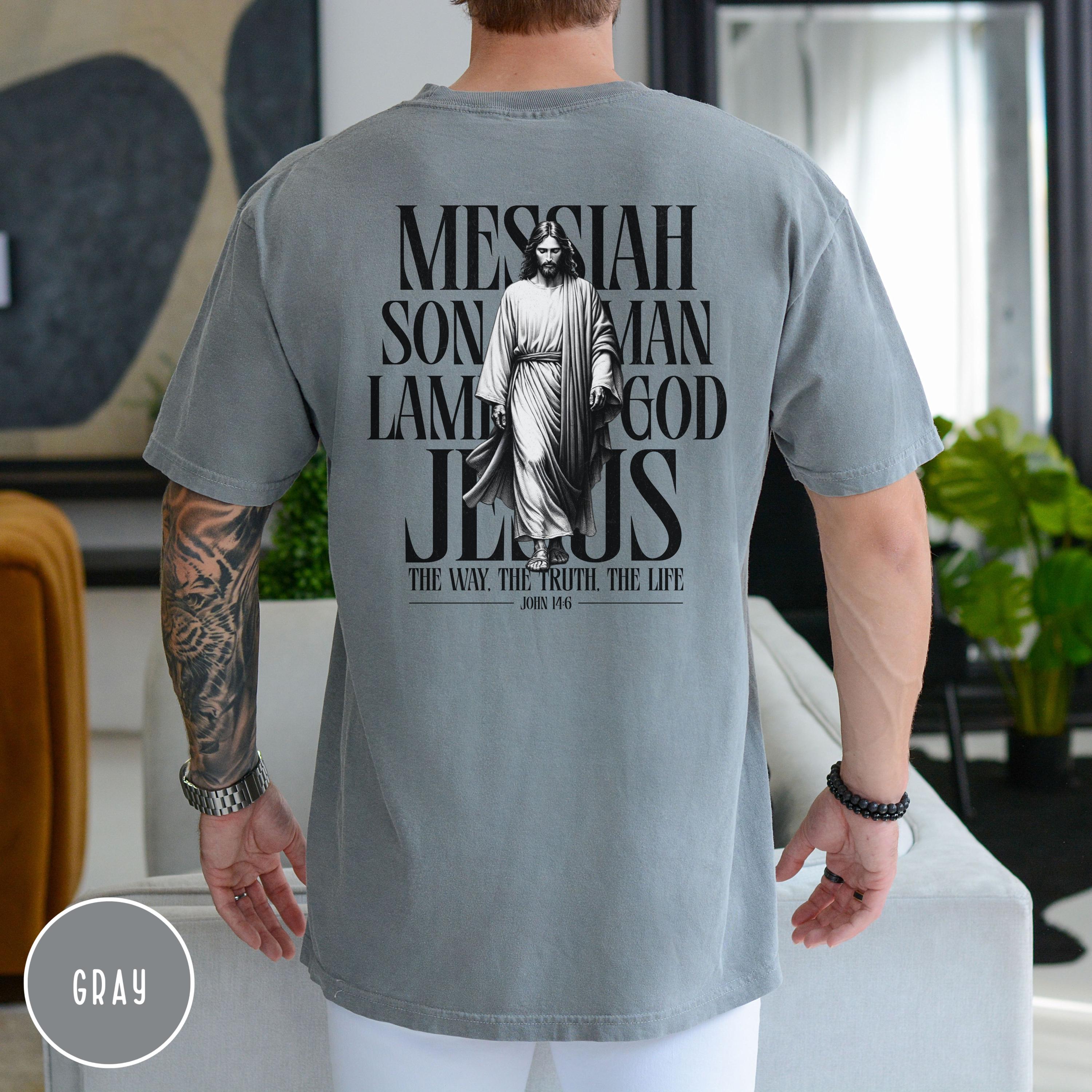 Mens Jesus Christian Tee, The Truth The Way and The Life Apparel, Mens Church apparel, Youth pastor gift, christian man t-shirt, Jesus Tee