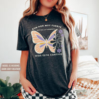 Spanish Christian Butterfly Shirt, Latin Religious Tee, Spanish Religious Graphic Top, Latin Church Gift, Spanish Christian Gift, Jesus gift