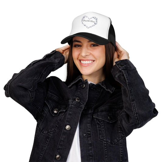 Christian Embroidered Hat, Christian Baseball Cap, Praise Him Cap, Christian Foam Trucker cap, faith apparel, gift for christian girlfriend