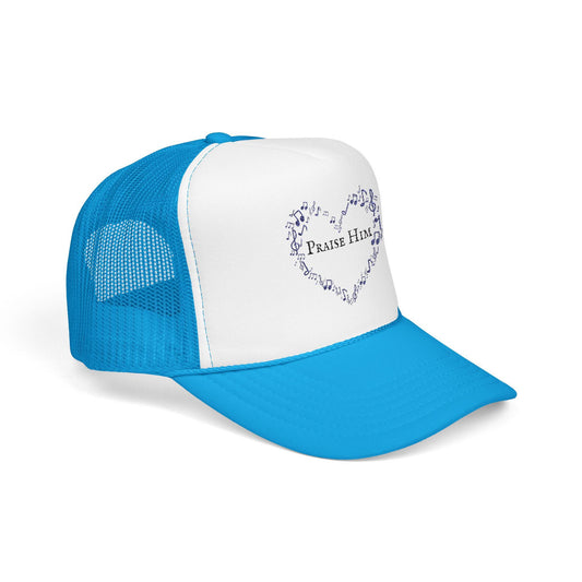 Christian Embroidered Hat, Christian Baseball Cap, Praise Him Cap, Christian Foam Trucker cap, faith apparel, gift for christian girlfriend