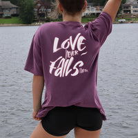 Love never Fails Comfort Colors® Christian Shirt, Jesus lover gift, Boho Christian Shirt, Religious top, Trendy Christian Oversized T-Shirt
