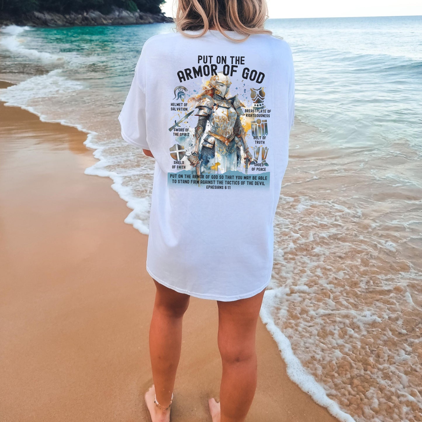 Armor of God Comfort Colors® Bible Verse Shirt, Cute Christian Shirt For Women, Jesus t-shirt, Christian Gift for woman, Young christian tee