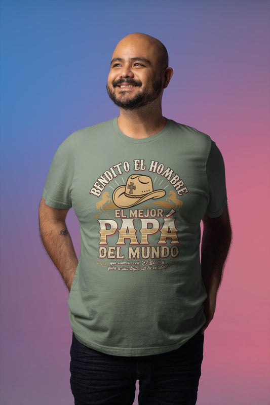Spanish Christian Mens T-Shirt, Spanish Religious Graphic Shirt, imagenes cristianos para hombres, Hombre de Dios, Spanish christian gift