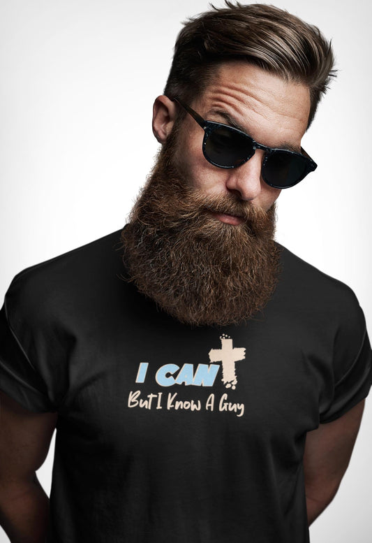 Comfort Colors® Popular Christian Mens Shirt, I Can't But I Know A Guy Shirt, Gift for Christian Dad, Christian Casual apparel, Jesus Tee