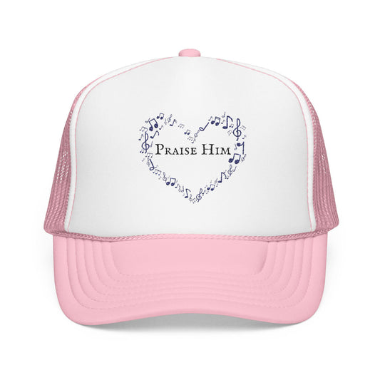 Christian Embroidered Hat, Christian Baseball Cap, Praise Him Cap, Christian Foam Trucker cap, faith apparel, gift for christian girlfriend