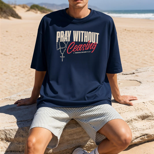 Pray without Ceasing Comfort Colors T-shirt, Christian Faith Tee, Youth Pastor gift, Men's Christian Shirt, Men's Faith Tee, Men's Jesus top