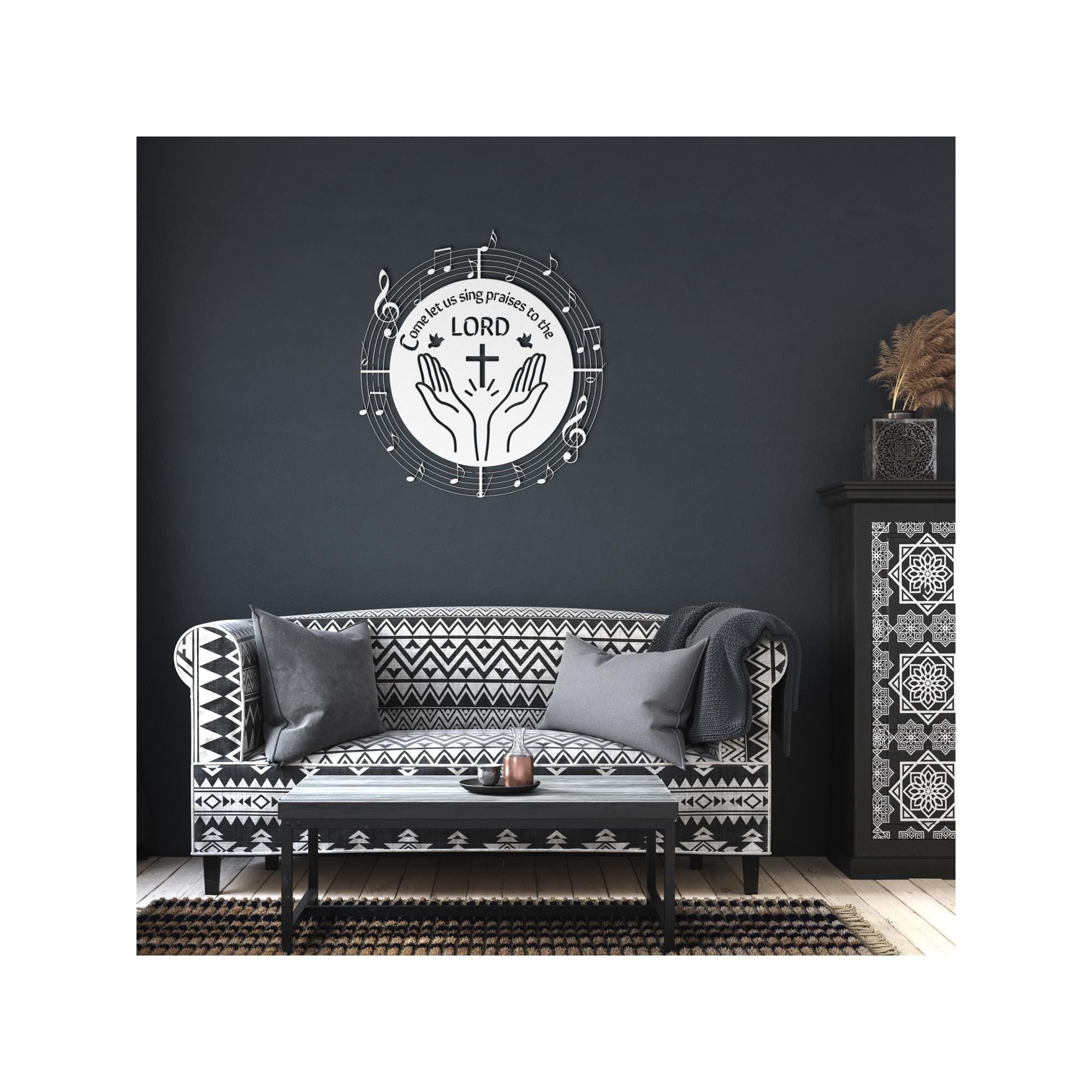 Christian metal wall art, worship leader gift, Scripture Wall Art, Christian Artwork, Jesus Wall Art, Christian Wall Decor, Psalm 47