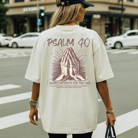 Psalm 40 Christian Shirt, Women's Religious Tee, Bible Scripture Shirt, Christian Gift for girlfriend, Trendy Spiritual Apparel, church top